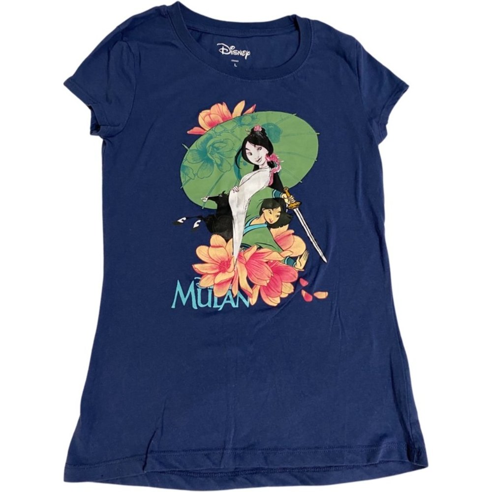 Disney Official Mulan Juniors Graphic T Shirt Size Large